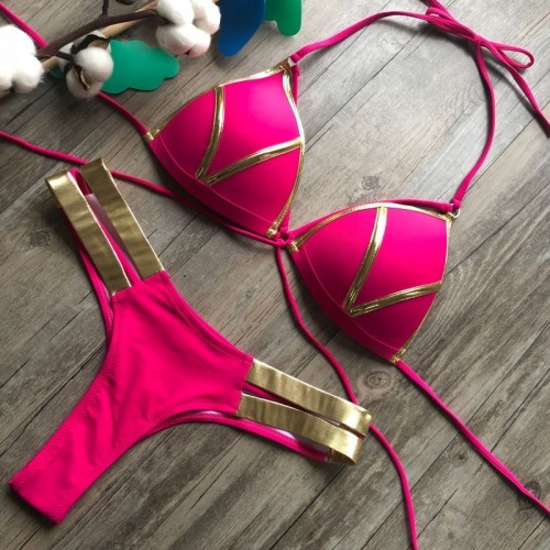 Metallic Contrast Bikini - Available in 8 Stunning Colour Combinations