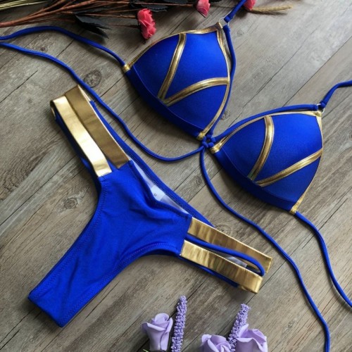 Metallic Contrast Bikini - Available in 8 Stunning Colour Combinations