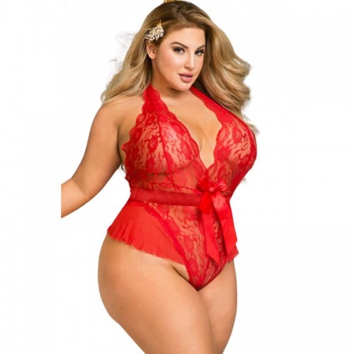 Red Comfort Style & Sensuality With This Body Suit Lingerie