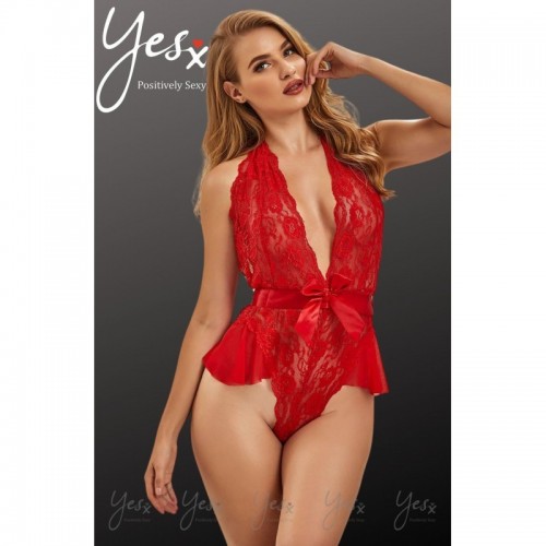 Red Teddy Bodysuit Lingerie