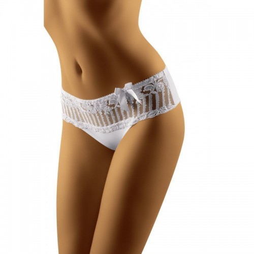 White Knickers That Features A Lace Ribbon Bow