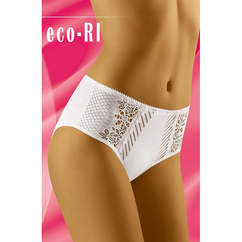 White Cotton Maxi Knickers With Centre Front Panel Detail