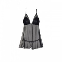 Black See Through Babydoll Chemise Lingerie