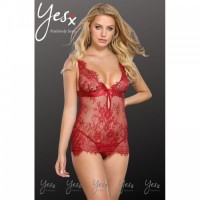 Red See Through Chemise Lingerie