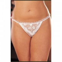 White Intimate Crotchless Thong Panty