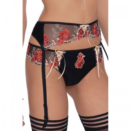 Black Floral Embroidery Brief