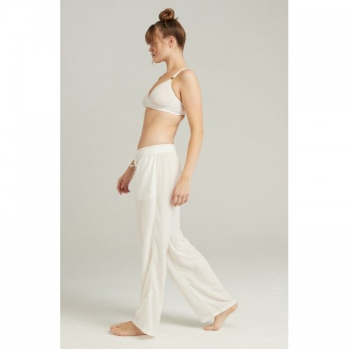 White Cotton Womens Pyjamas Long Bottoms