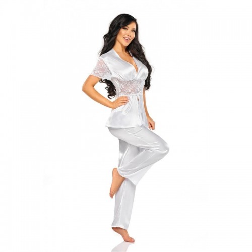 Shimmer White Luxurious Pyjama Set