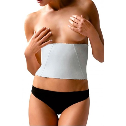 White Boned Corset Top Set With Firm Compression