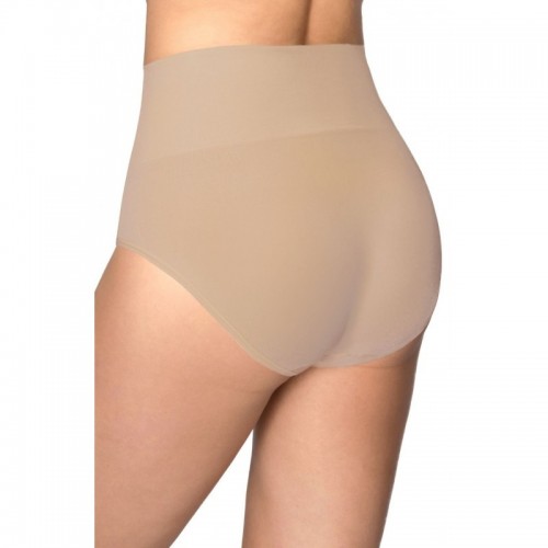 Light Beige Italian-Made Seamless Tummy Control Culotte Midi Knickers