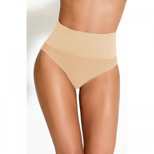 Light Beige Italian-Made Seamless Tummy Control Culotte Midi Knickers