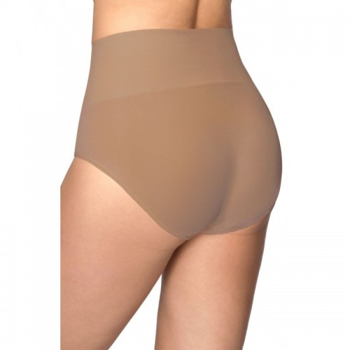 Dark Beige Italian-Made Seamless Tummy Control Culotte Midi Knickers