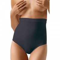 Black High Waist Thong Knickers Firm Compression