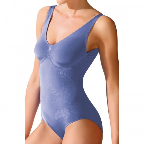 Blue One-Piece Swimsuit With High Compression