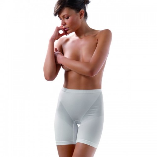 Moderate Compression White Shaping Short With Tummy Control