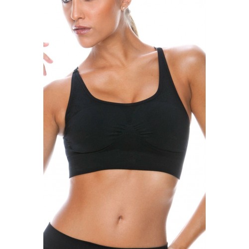 Black Sports Bra With Adjustable Straps