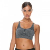 Grey Sports Bra With Adjustable Straps