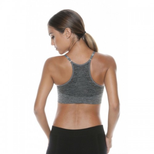 Grey Sports Bra With Adjustable Straps