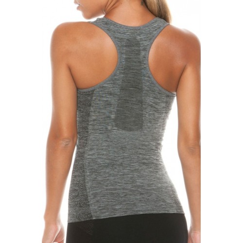 Grey Sporty Wide Strap Tank Top