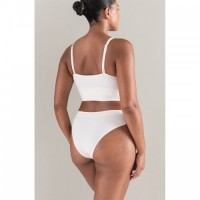 Cream High Leg Seamless Control Brief