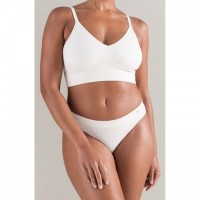 Cream High Leg Seamless Control Brief