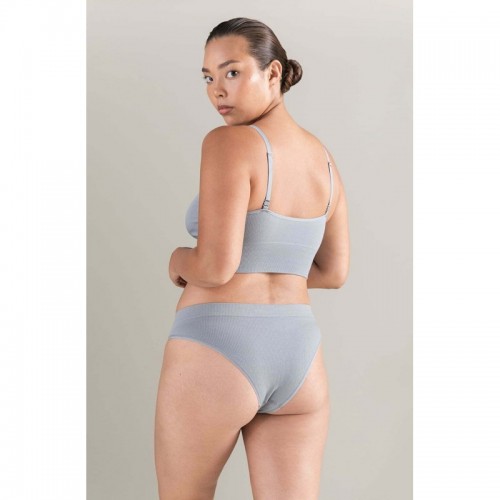 Grey High Leg Seamless Control Brief