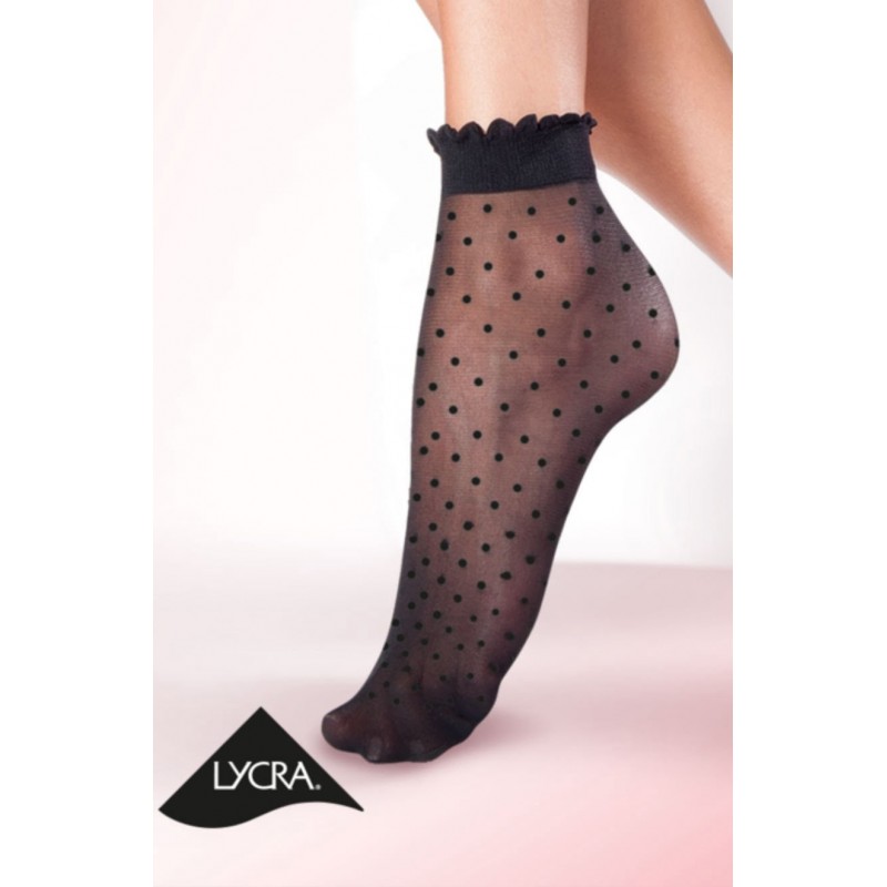 Black Polka Dot Patterned Socks