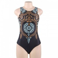 Navy Blue One-Piece Swimsuit