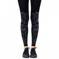 Black & Grey Cat Pattern Tights