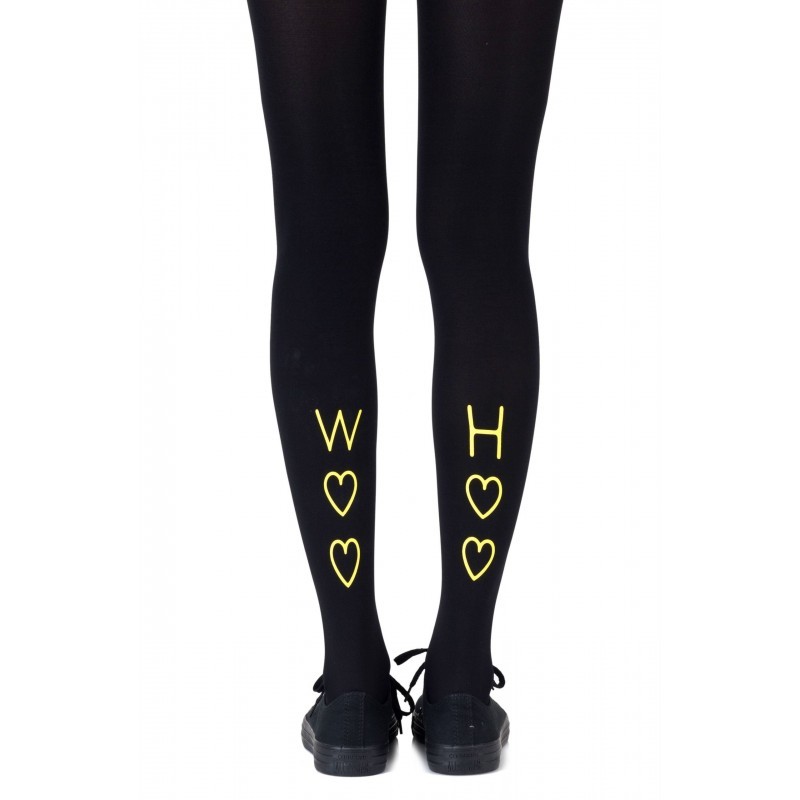 Black & Yellow Sheer Tights