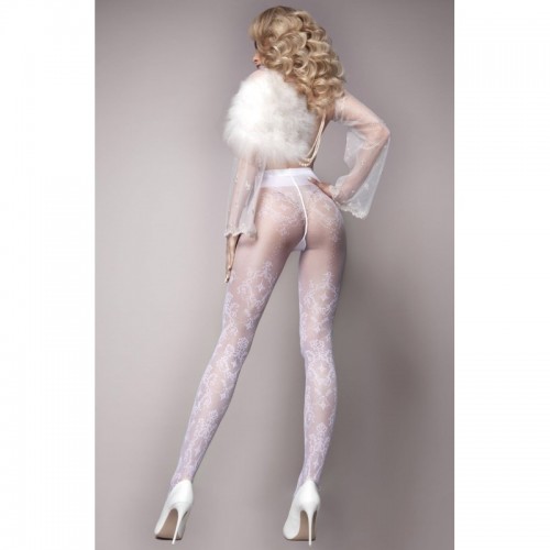 Exquisite White Sheer Tights From The Wedding Touch Collection