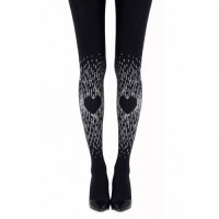 Black & Grey Love Is All Around Tights