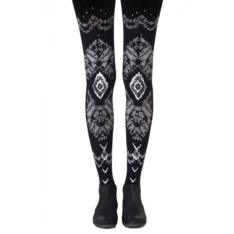 Sheer Black & Grey Tie-Dye Inspired Tights