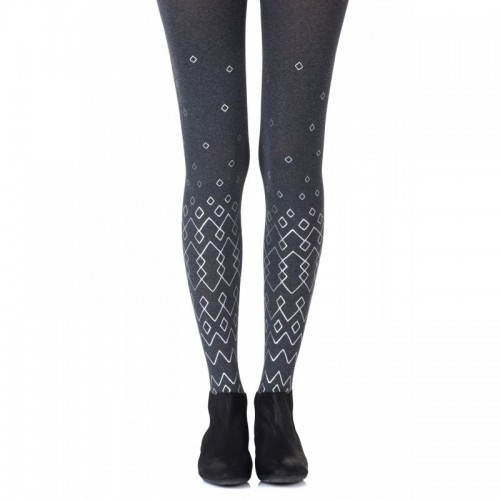 Grey & Silver Diamond Inspired Sheer Tights