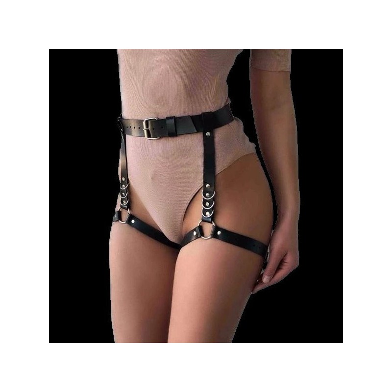 Vegan Leather Garter Belt Waist Ring Harness | Womens Underwear & Nightwear by IBA