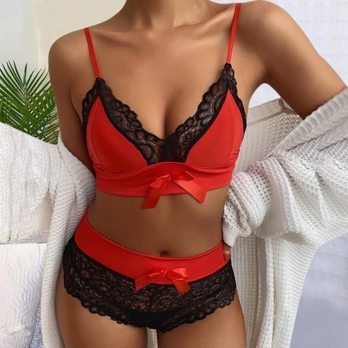 Cute Lace Trimmed Matching Underwear Set | 5 Colour Choices | Womens Underwear & Nightwear by IBA