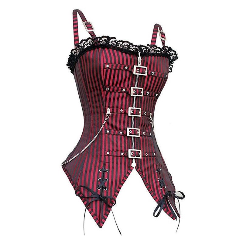 Steam Punk Gothic Corset | Red or Black | Womens Underwear & Nightwear by IBA