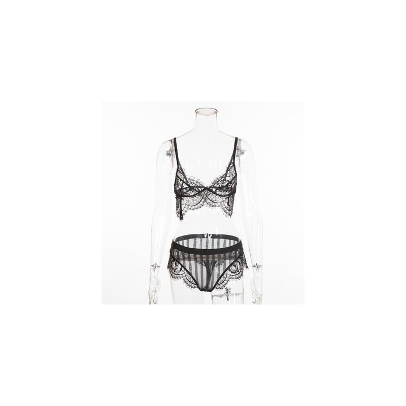 2 Piece Sexy Lace Lingerie Underwear Set | Avail in Black or White | Womens Underwear & Nightwear by IBA