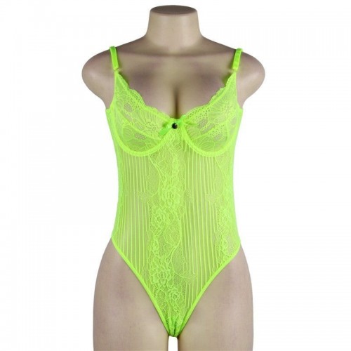 Sexy See-Thru Body Suit Lingerie | Red or Neon Green - Plus Size Avail | Womens Underwear & Nightwear by IBA