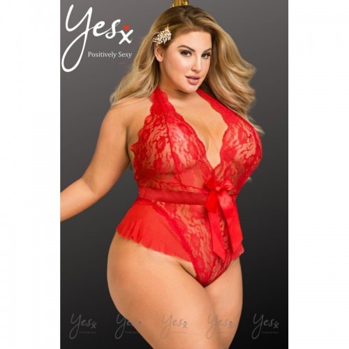 Red Comfort Style & Sensuality With This Body Suit Lingerie