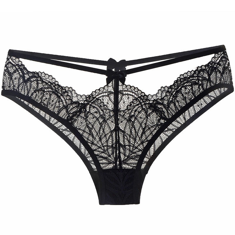 Lace Cross Cutout Sexy Knickers | White or Black | Womens Underwear & Nightwear by IBA