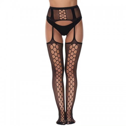 Garter Belt and Suspender Stockings with Fishnet Front | Womens Underwear & Nightwear by IBA