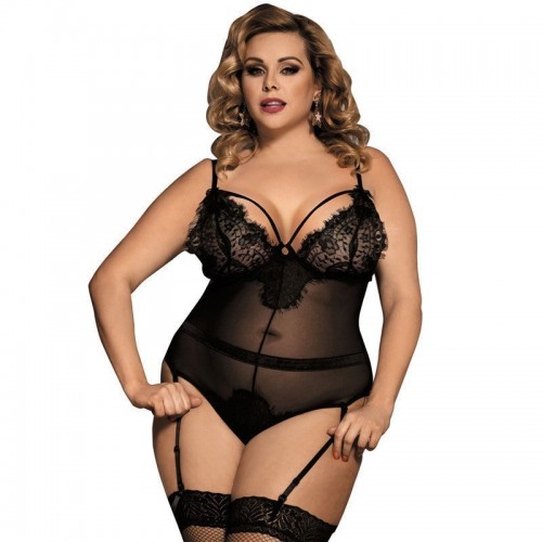 Plus Size Sheer Teddy Lingerie Bodysuit | Womens Underwear & Nightwear by IBA