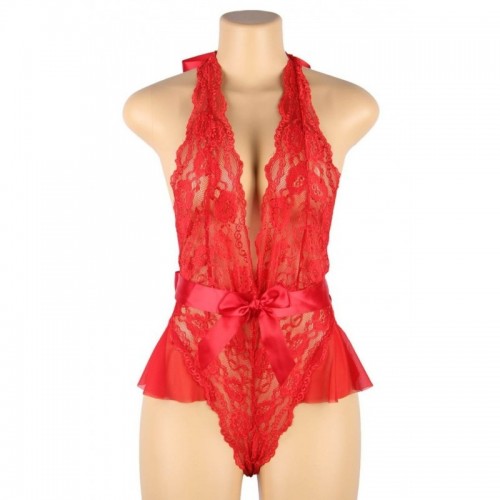 Red Teddy Bodysuit Lingerie