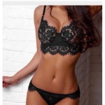 Sexy Black Lace Bra and Panty Lingerie Set | Sizes S-3XL | Womens Underwear & Nightwear by IBA