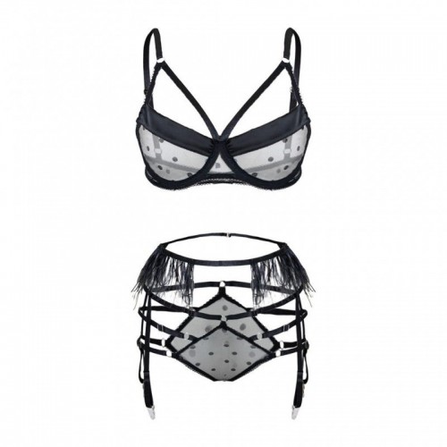 Polka-Dot Mesh Sexy 3 Piece Lingerie Set | Womens Underwear & Nightwear by IBA